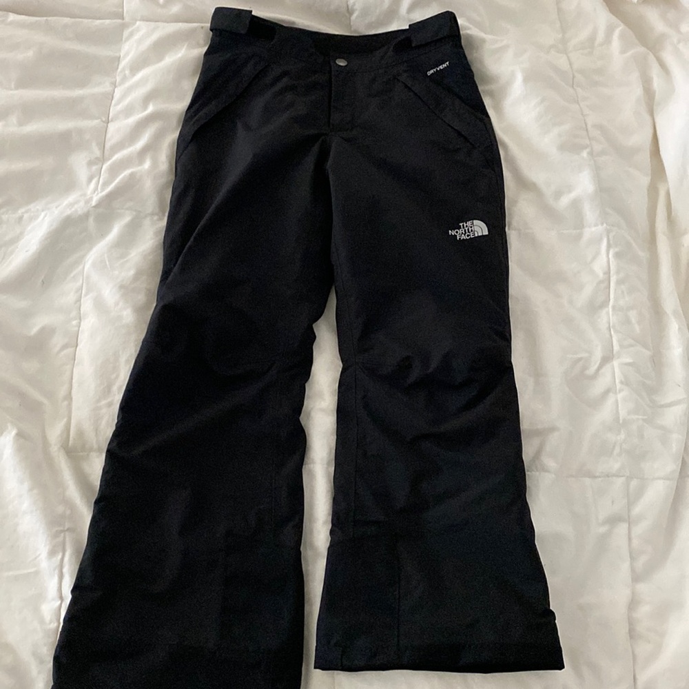 North face girls 10/12 medium freedom insulated snow pants, black